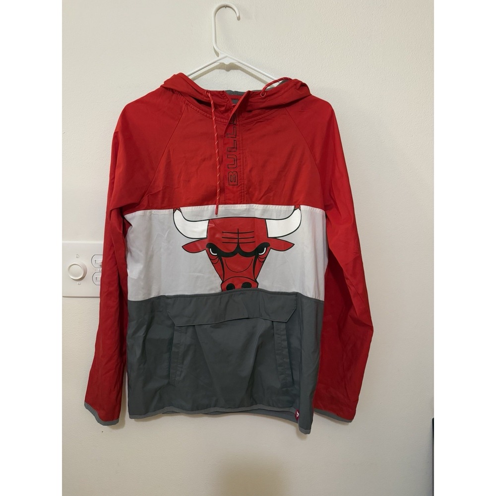 Chicago Bulls Fanatics Anorak Foul‎ Color-Block Half Zip Jacket Men's Size S